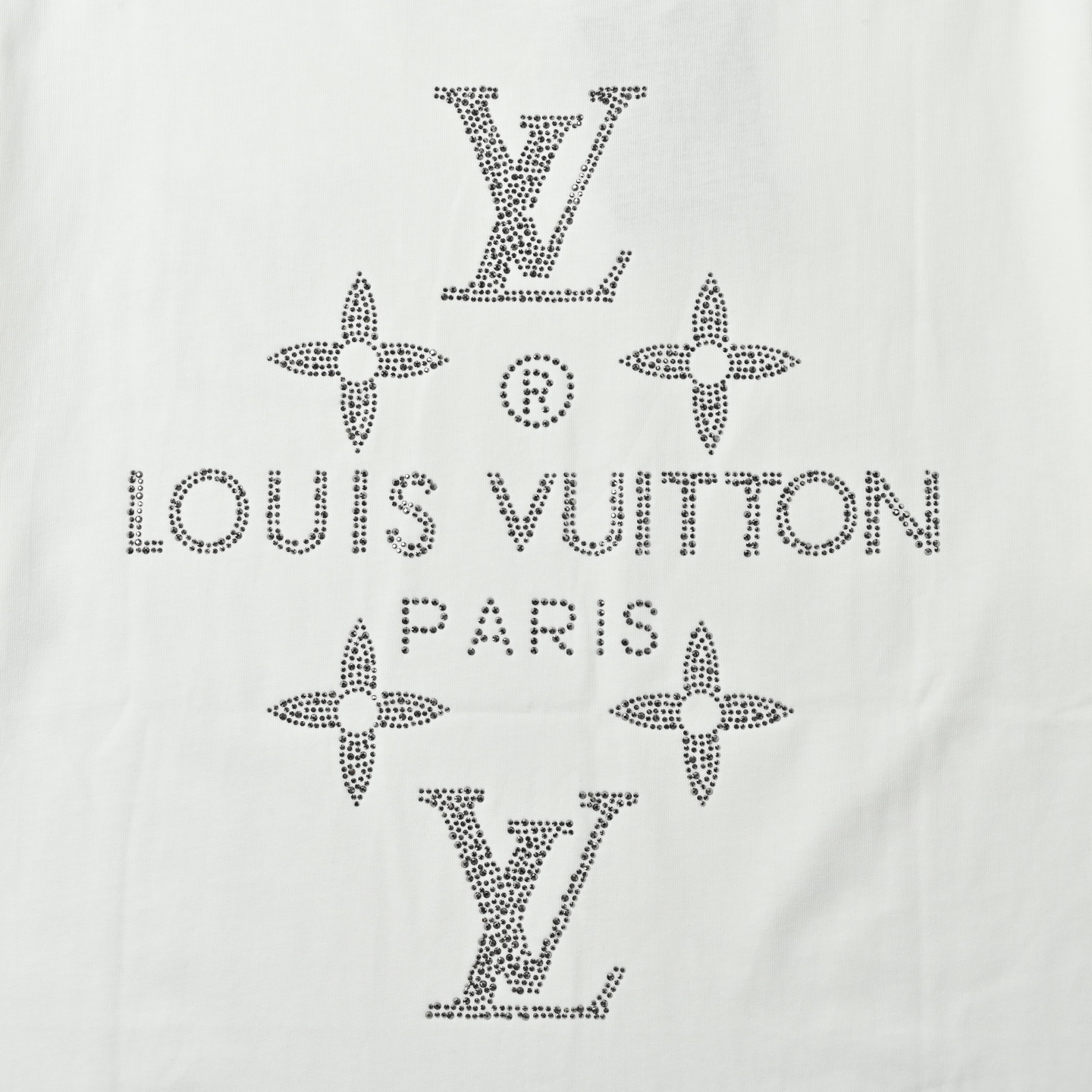Louis Vuitton 路易威登 前后烫钻短袖T恤