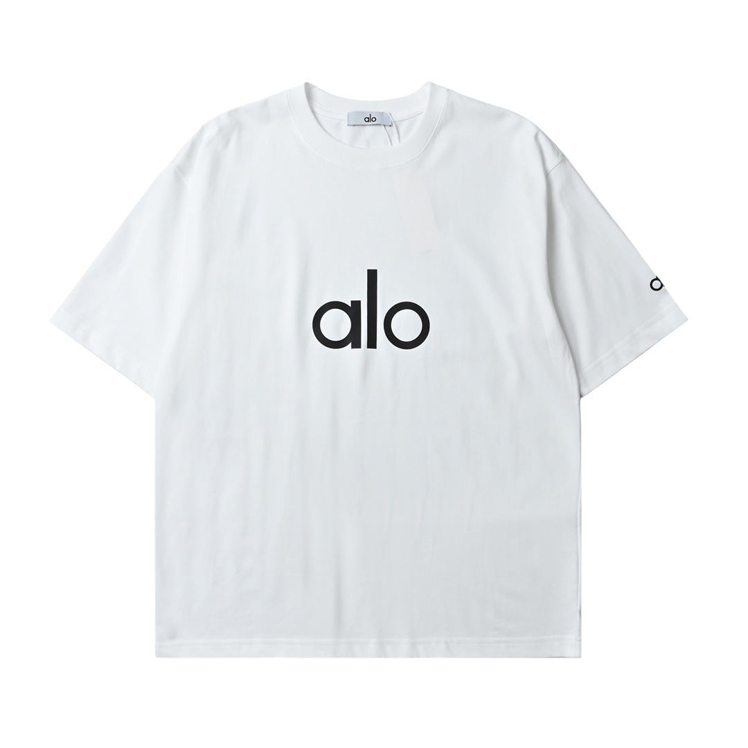 Alo Yoga 简约字母纯色短袖T恤