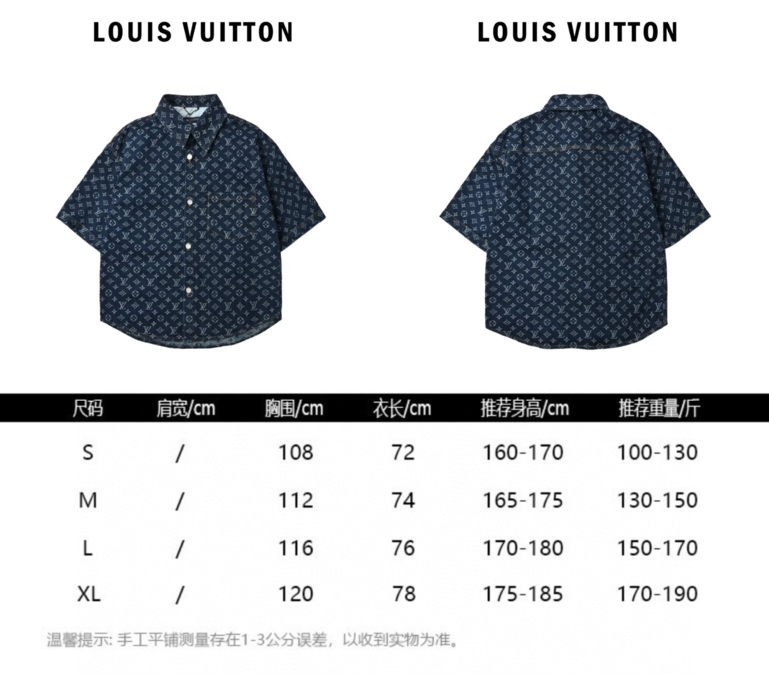 Louis Vuitton 2025SS 经典满印套装牛仔短袖外套 重工款提花牛仔短袖外套