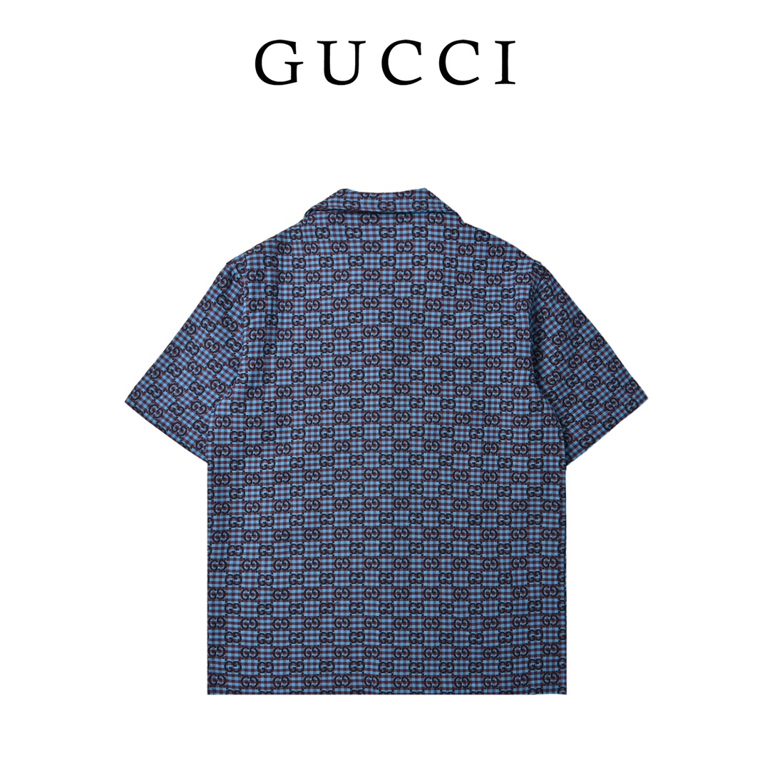 Gucci 古驰 2025SS 双G提花满印套装短袖外套 双G提花短袖外套