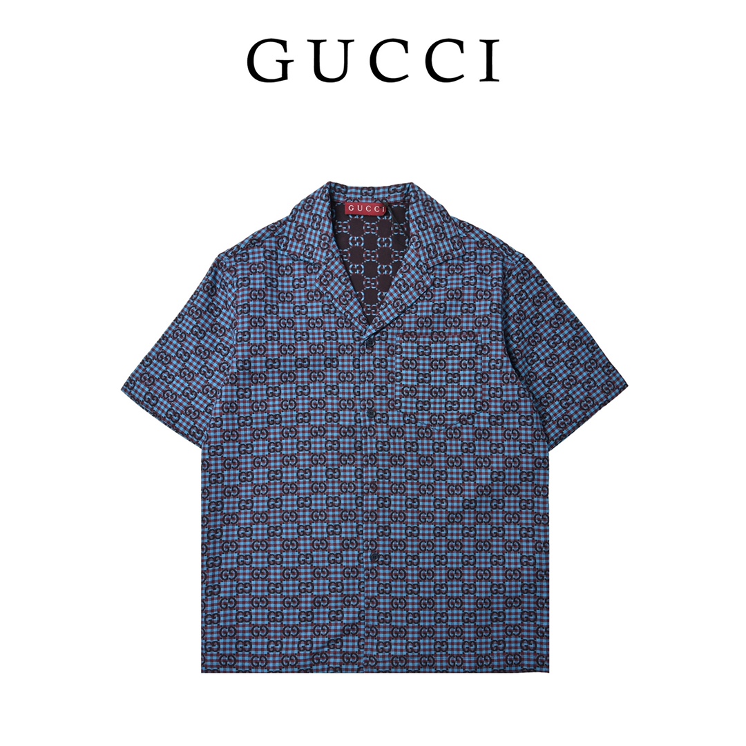 Gucci 古驰 2025SS 双G提花满印套装短袖外套 双G提花短袖外套