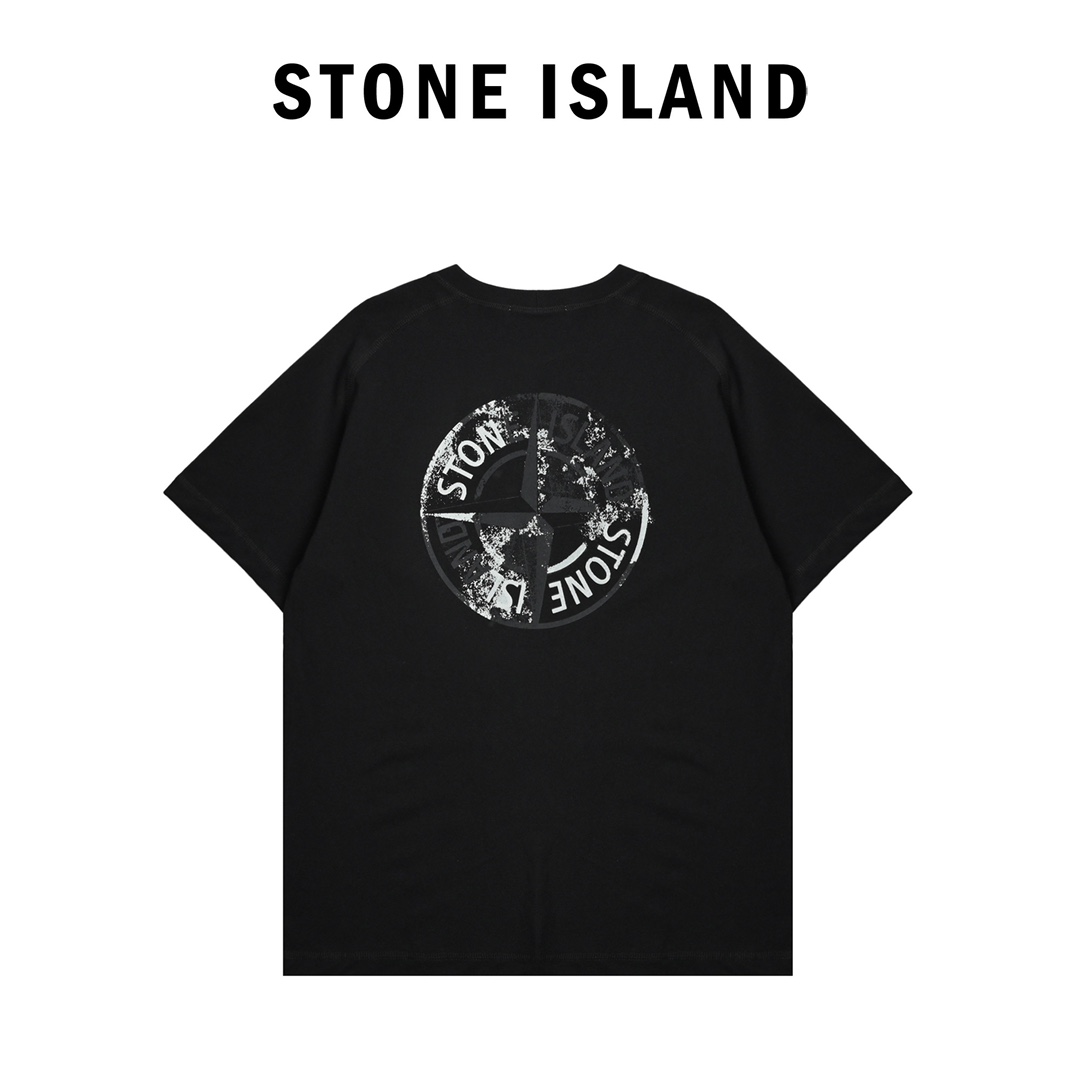 STONEISLAND石头岛｜反光罗盘徽标logo印花短袖T恤