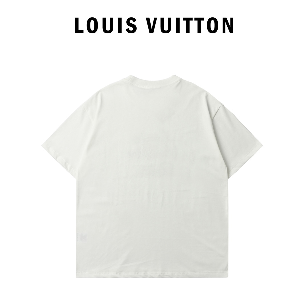 Louis Vuitton 路易威登 霓虹灯印花短袖T恤-Chinese UA Cheap High Quatity Brand Clothes Bags handbags Sneakers wholesale wholesaler seller from China Factory suppliers Fashion Clothing Shoes best Quality Beautiful Price Louis Vuitton 路易威登 霓虹灯印花短袖T恤