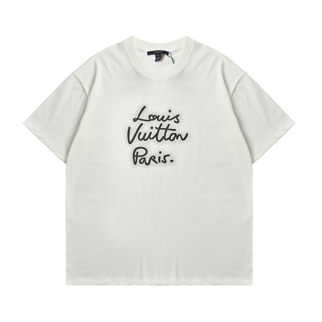 Louis Vuitton 路易威登 霓虹灯印花短袖T恤-Chinese UA Cheap High Quatity Brand Clothes Bags handbags Sneakers wholesale wholesaler seller from China Factory suppliers Fashion Clothing Shoes best Quality Beautiful Price Louis Vuitton 路易威登 霓虹灯印花短袖T恤