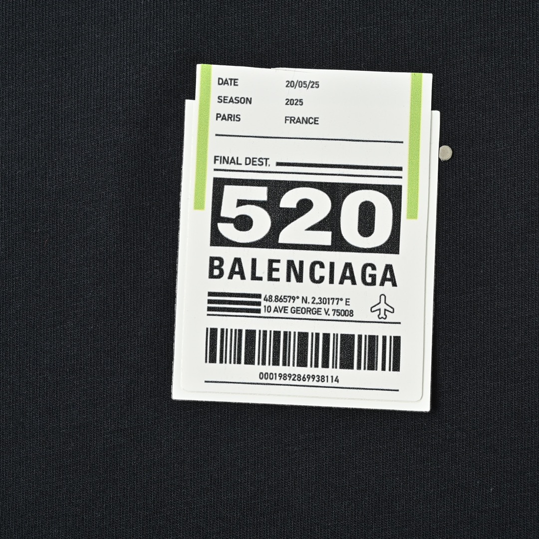 Balenciaga 巴黎世家 25ss 520胶贴短袖T恤