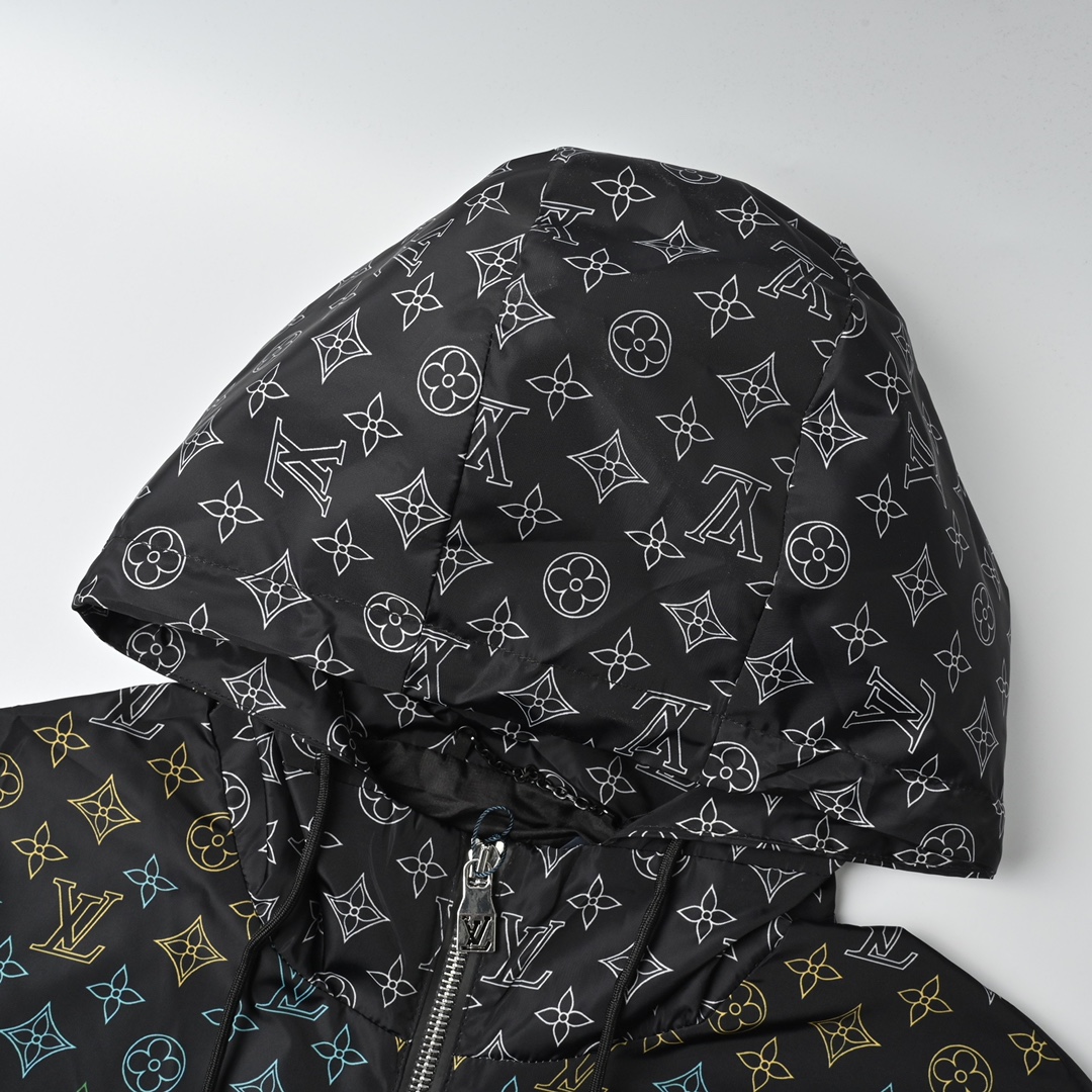 Louis Vuitton 路易威登 拼色满印连帽夹克外套