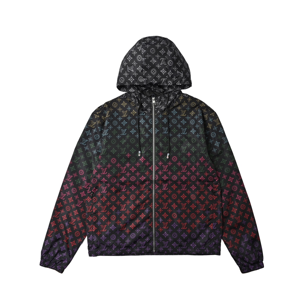 Louis Vuitton 路易威登 拼色满印连帽夹克外套