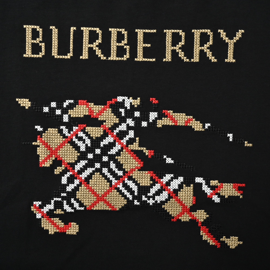 Burberry 巴宝莉 25新款短袖 十字绣骑士刺绣短袖T恤