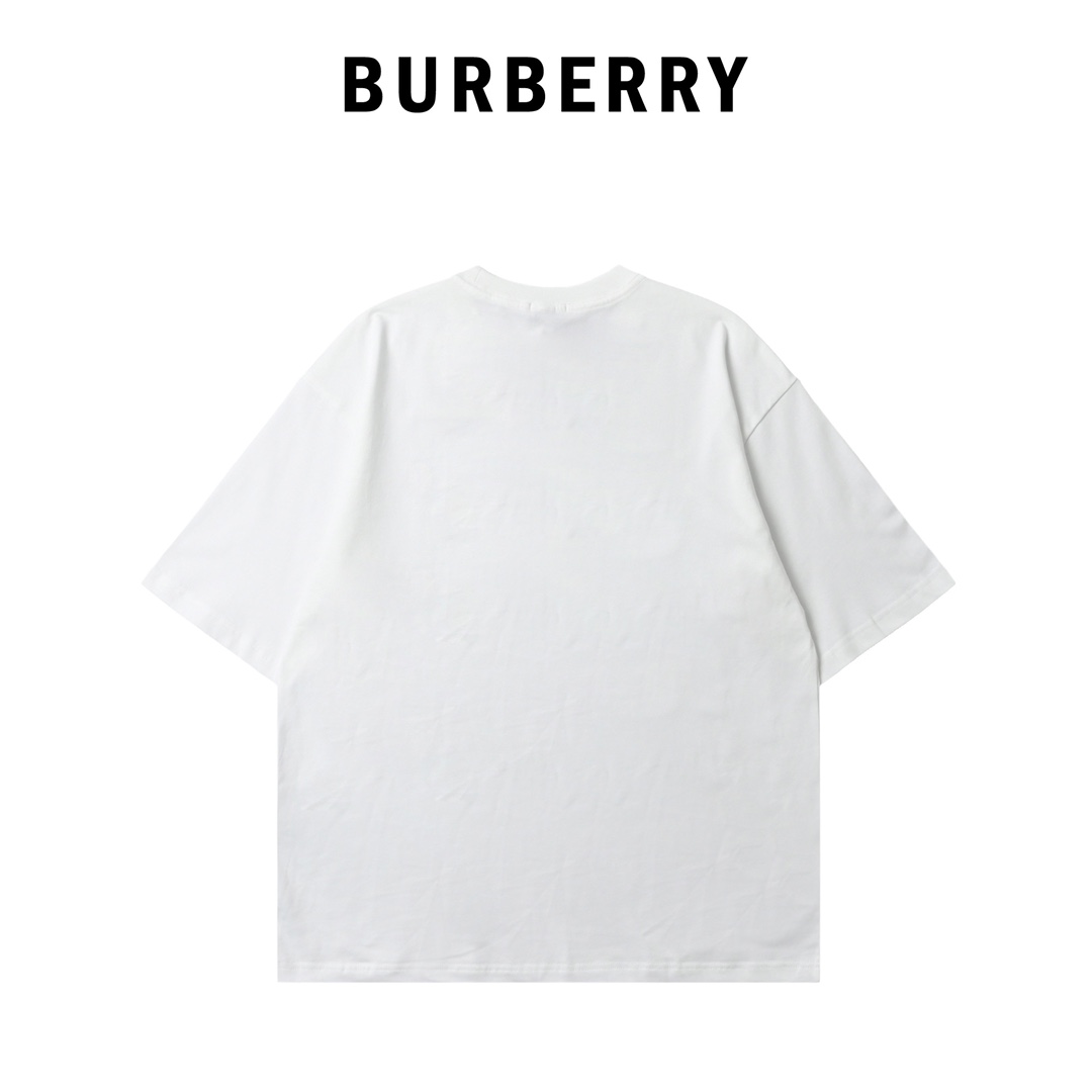 Burberry 巴宝莉 25新款短袖 十字绣骑士刺绣短袖T恤