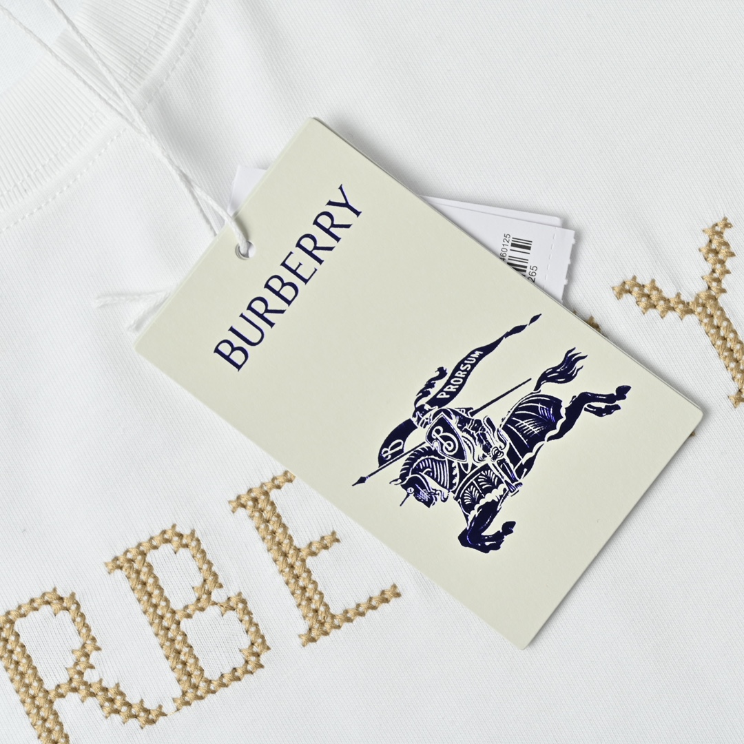 Burberry 巴宝莉 25新款短袖 十字绣骑士刺绣短袖T恤