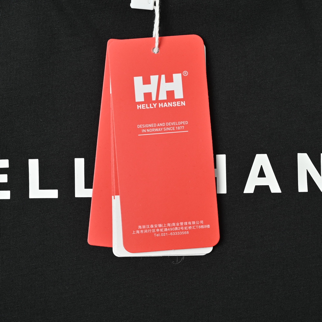 HELLYHANSEN/HH海丽汉森 胸前英文短袖T恤