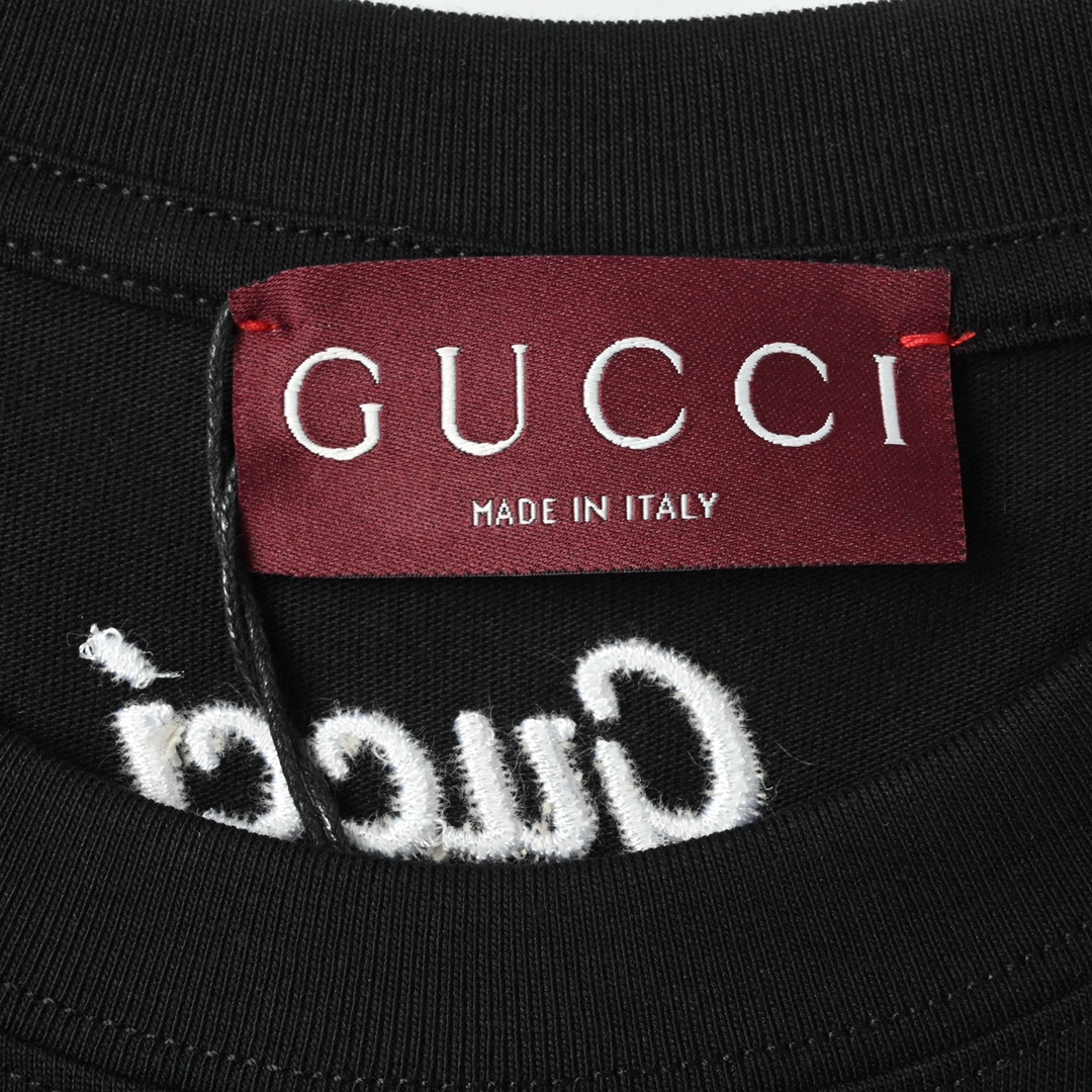 Gucci 古驰 简约字母刺绣logo图案短袖