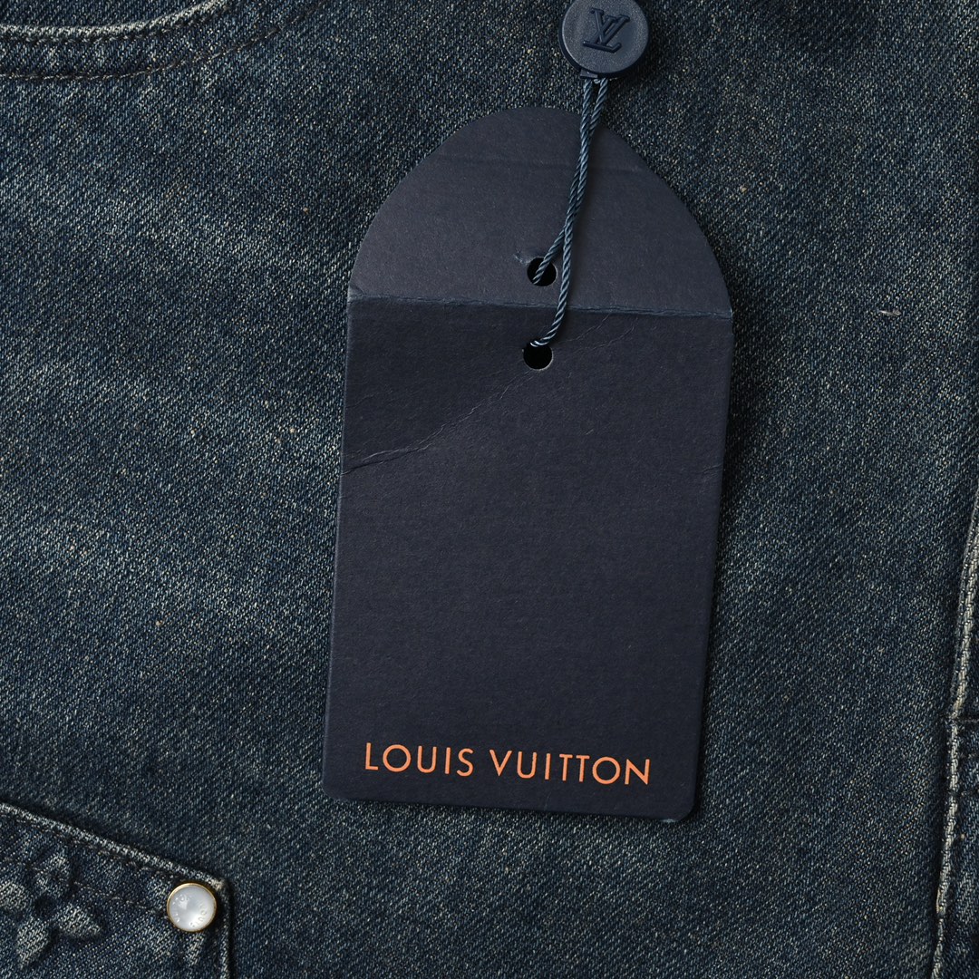 Louis Vuitton 路易威登 压花纹老花工装牛仔短裤