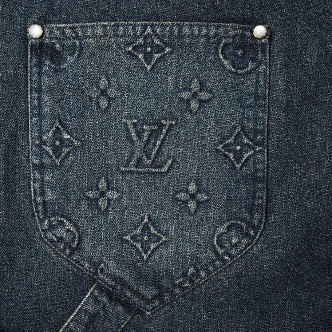 Louis Vuitton 路易威登 压花纹老花工装牛仔短裤