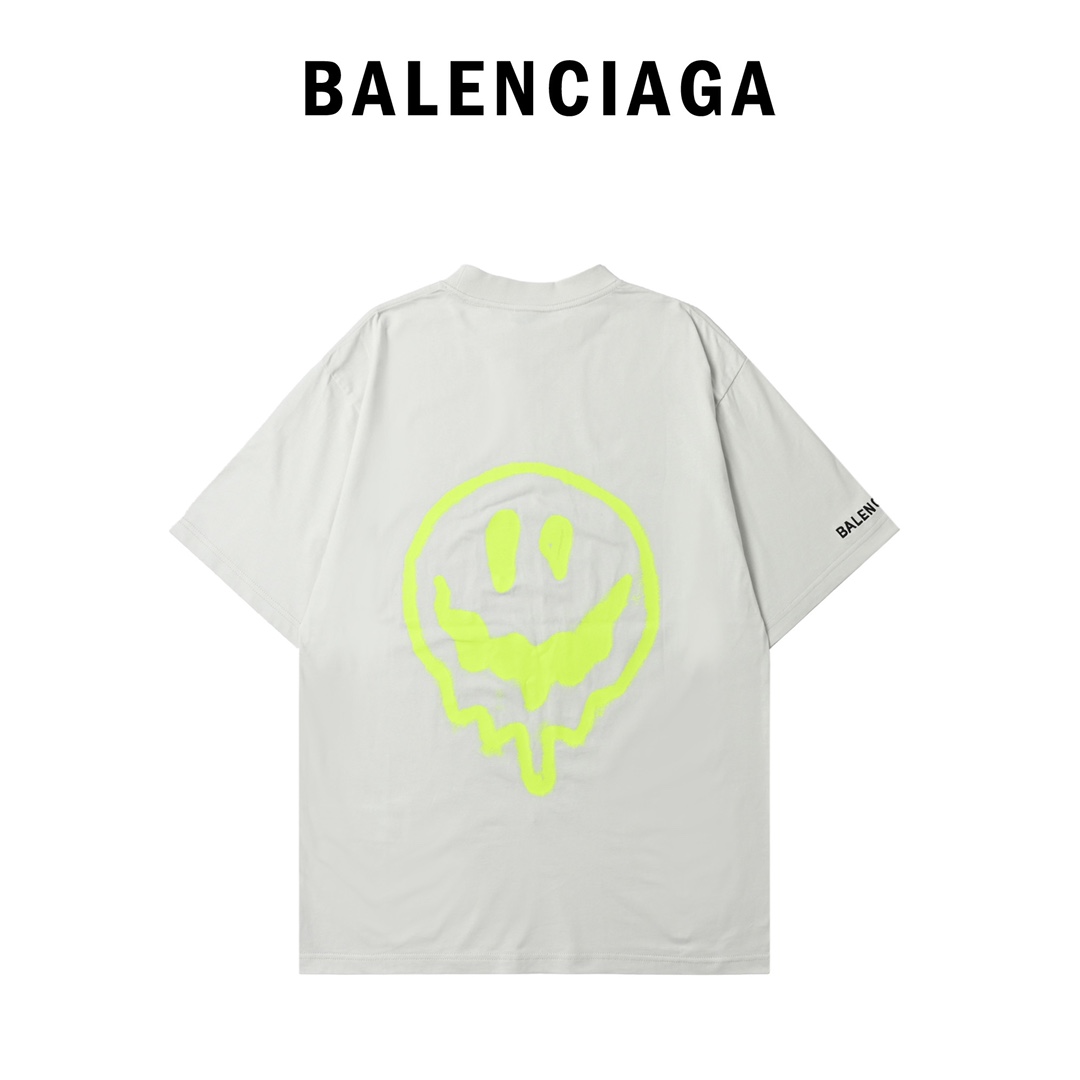 Balenciaga 巴黎世家 25ss 溶解笑脸外星人短袖