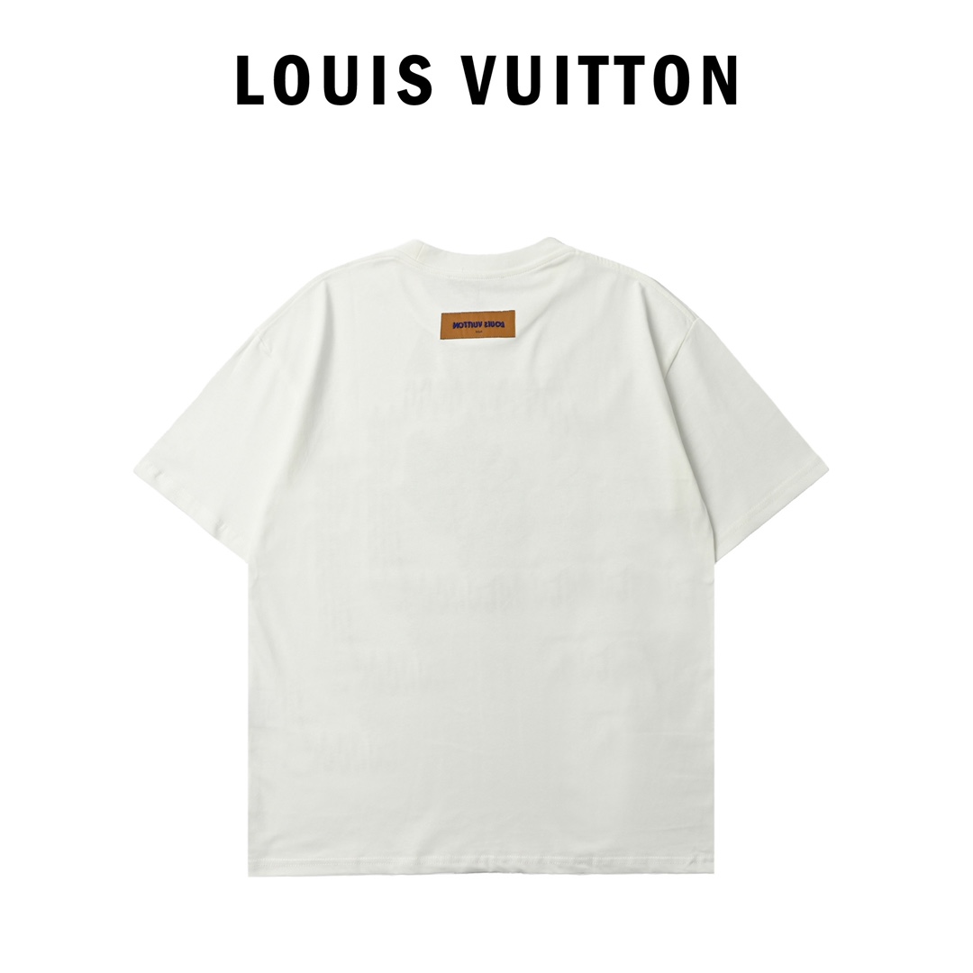 Louis Vuitton 路易威登 新款串珠字母刺绣圆领短袖T恤