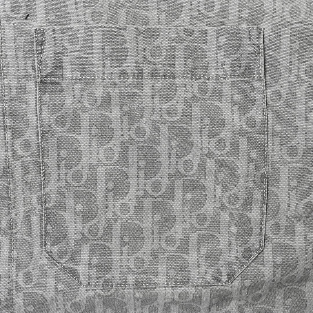 Dior 迪奥 经典牛仔老花满印套装短袖衬衫