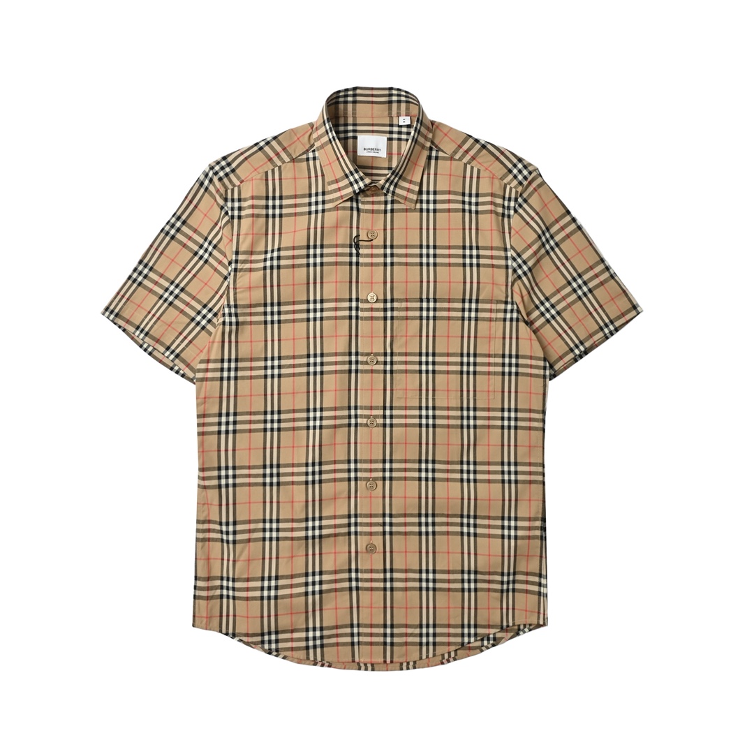 Burberry 巴宝莉 细线格纹短袖格子衬衫 男士新款斜格纹棉绸府短袖衬衫-Chinese UA Cheap High Quatity Brand Clothes Bags handbags Sneakers wholesale wholesaler seller from China Factory suppliers Fashion Clothing Shoes best Quality Beautiful Price Burberry 巴宝莉 细线格纹短袖格子衬衫 男士新款斜格纹棉绸府短袖衬衫