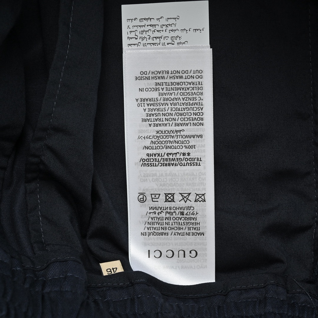 Gucci古驰 彩色抽绳机能风休闲短裤