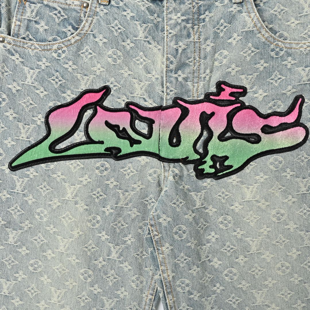 Louis Vuitton 路易威登 火焰提花牛仔裤