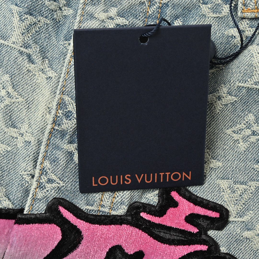 Louis Vuitton 路易威登 火焰提花牛仔裤
