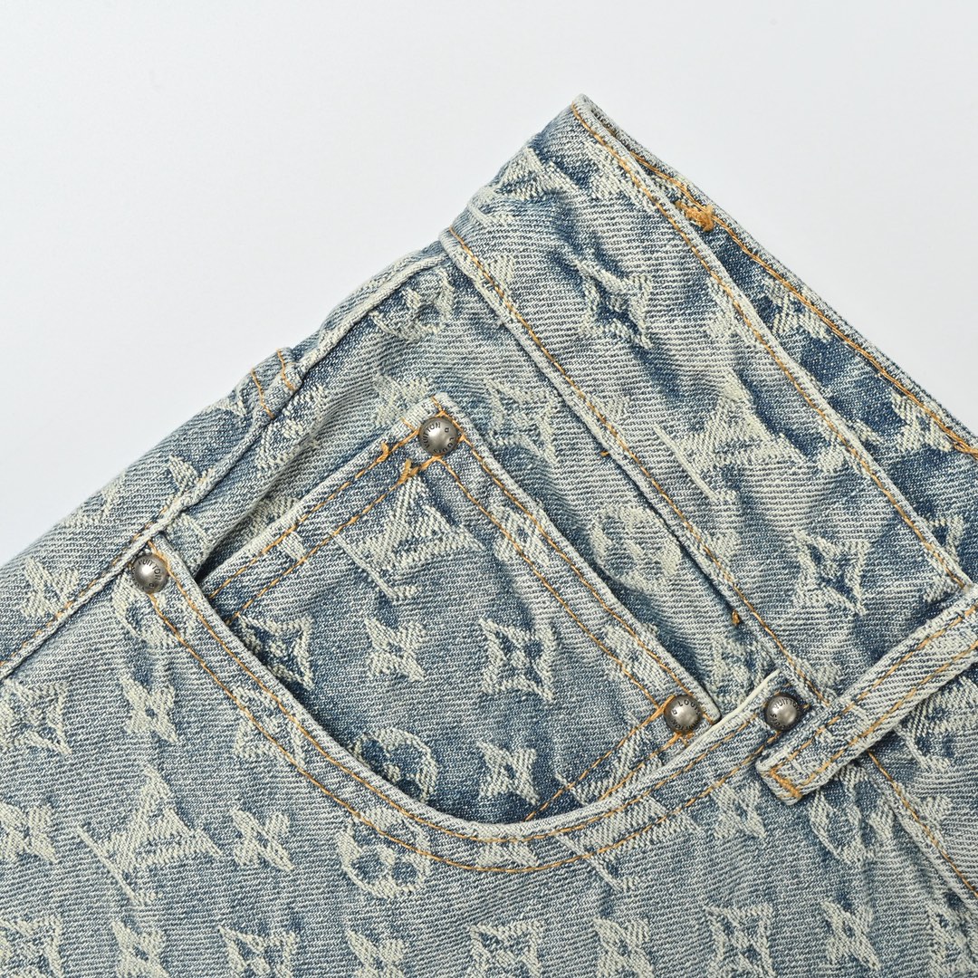 Louis Vuitton 路易威登 火焰提花牛仔裤