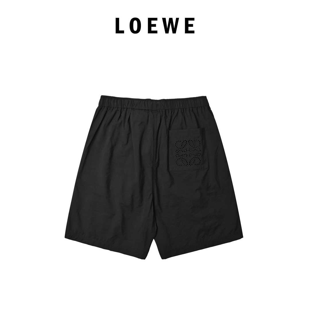 Loewe 罗意威 后袋镂空刺绣短裤-Chinese UA Cheap High Quatity Brand Clothes Bags handbags Sneakers wholesale wholesaler seller from China Factory suppliers Fashion Clothing Shoes best Quality Beautiful Price Loewe 罗意威 后袋镂空刺绣短裤