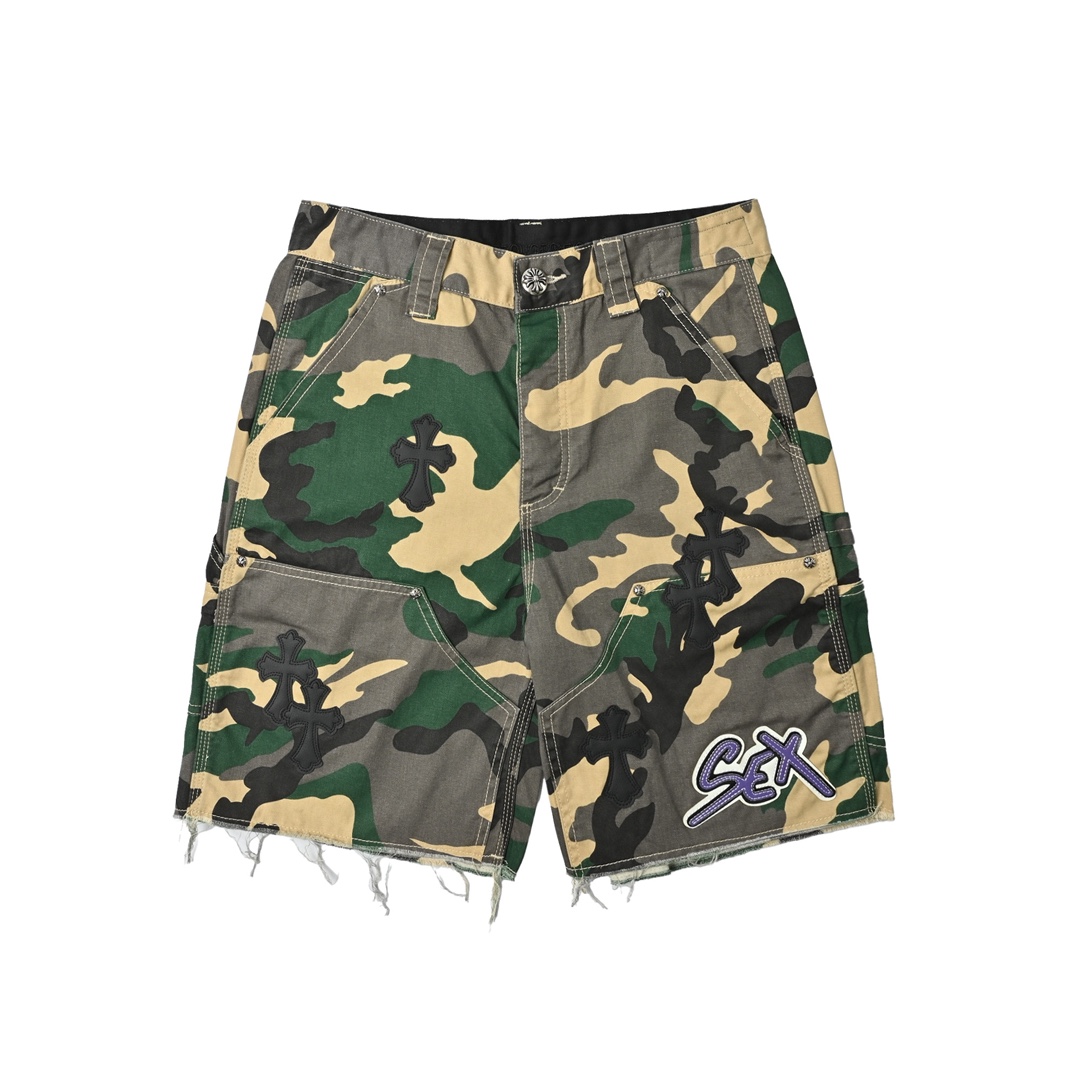 Chrome Heart 克罗心 迷彩套装牛仔短裤