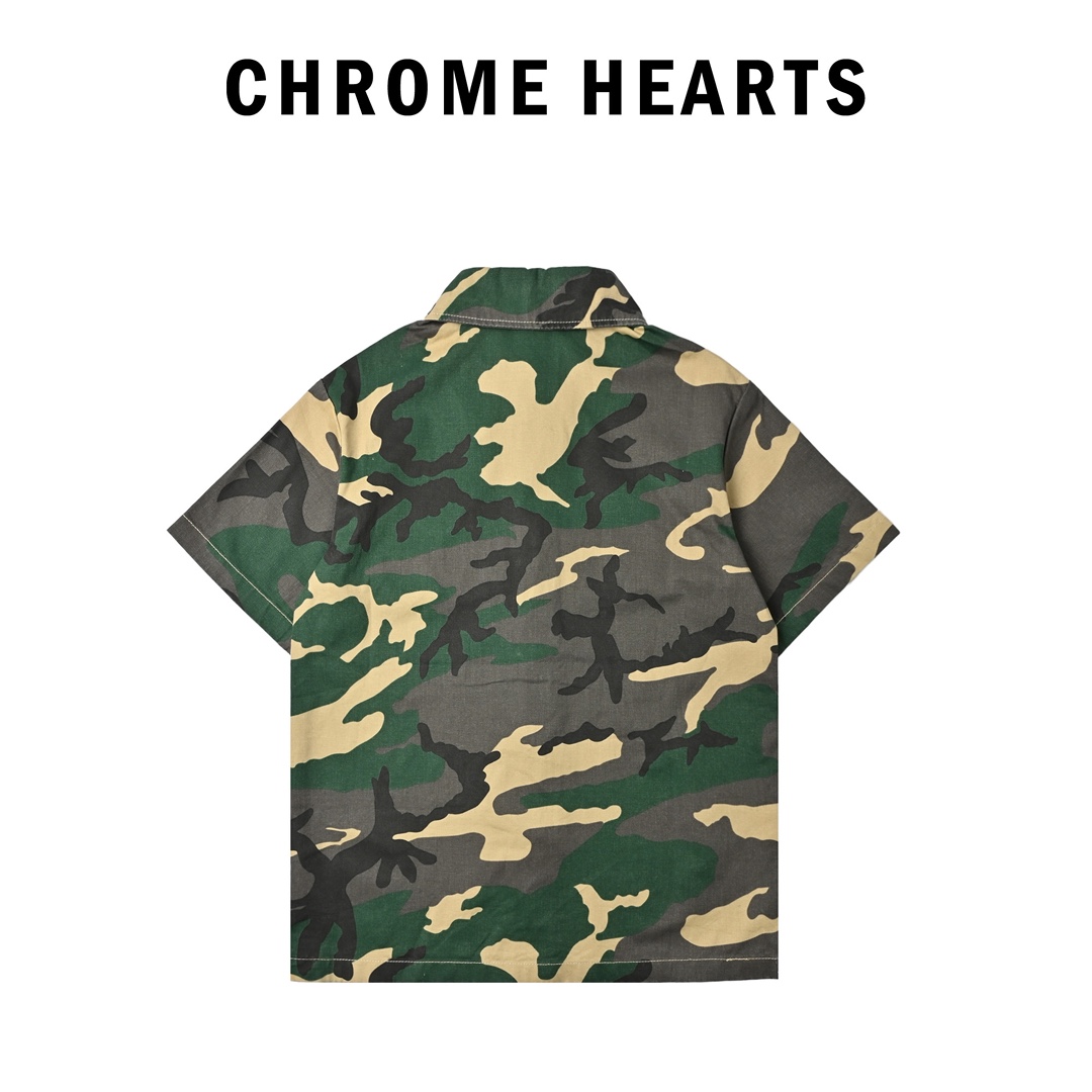 Chrome Heart 克罗心 迷彩套装牛仔短袖
