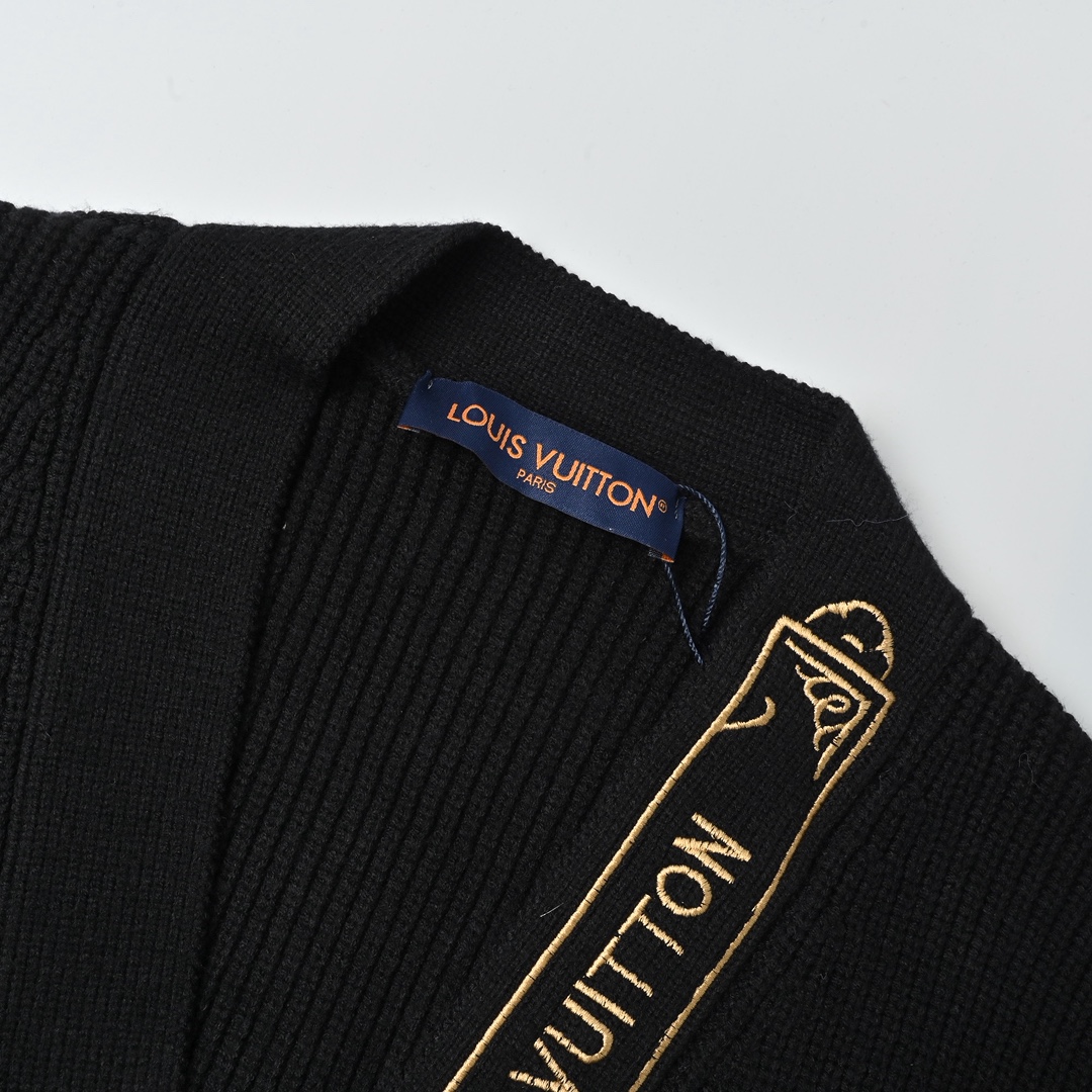 Louis Vuitton 路易威登 2025新款 Monogram花卉刺绣字母针织开衫毛衣