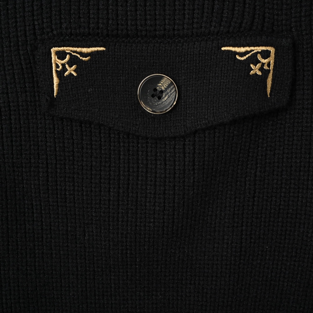 Louis Vuitton 路易威登 2025新款 Monogram花卉刺绣字母针织开衫毛衣