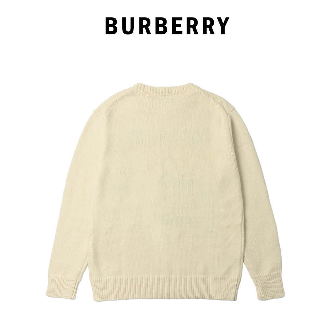 Burberry 巴宝莉 大战马蓝标山羊绒提花毛衣
