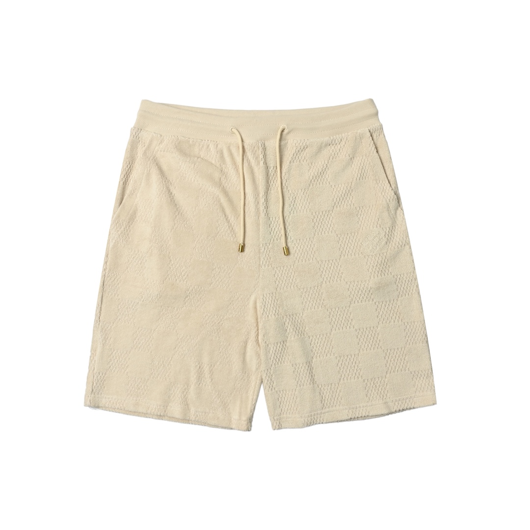 LOUIS VUITTON LV 棋盘格套装抽绳毛圈布短裤