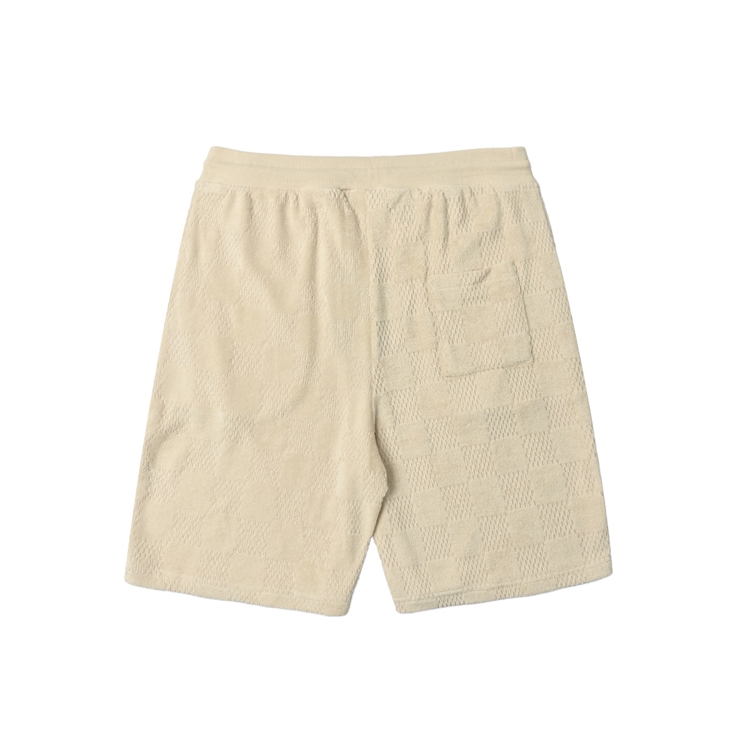 LOUIS VUITTON LV 棋盘格套装抽绳毛圈布短裤