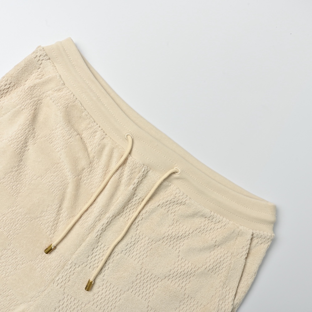 LOUIS VUITTON LV 棋盘格套装抽绳毛圈布短裤