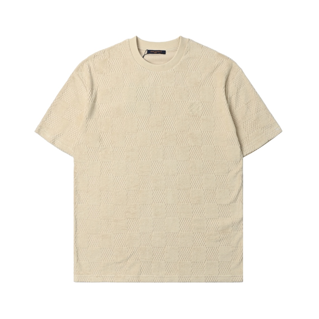 LOUIS VUITTON LV 棋盘格套装抽绳毛圈布短袖-Chinese UA Cheap High Quatity Brand Clothes Bags handbags Sneakers wholesale wholesaler seller from China Factory suppliers Fashion Clothing Shoes best Quality Beautiful Price LOUIS VUITTON LV 棋盘格套装抽绳毛圈布短袖