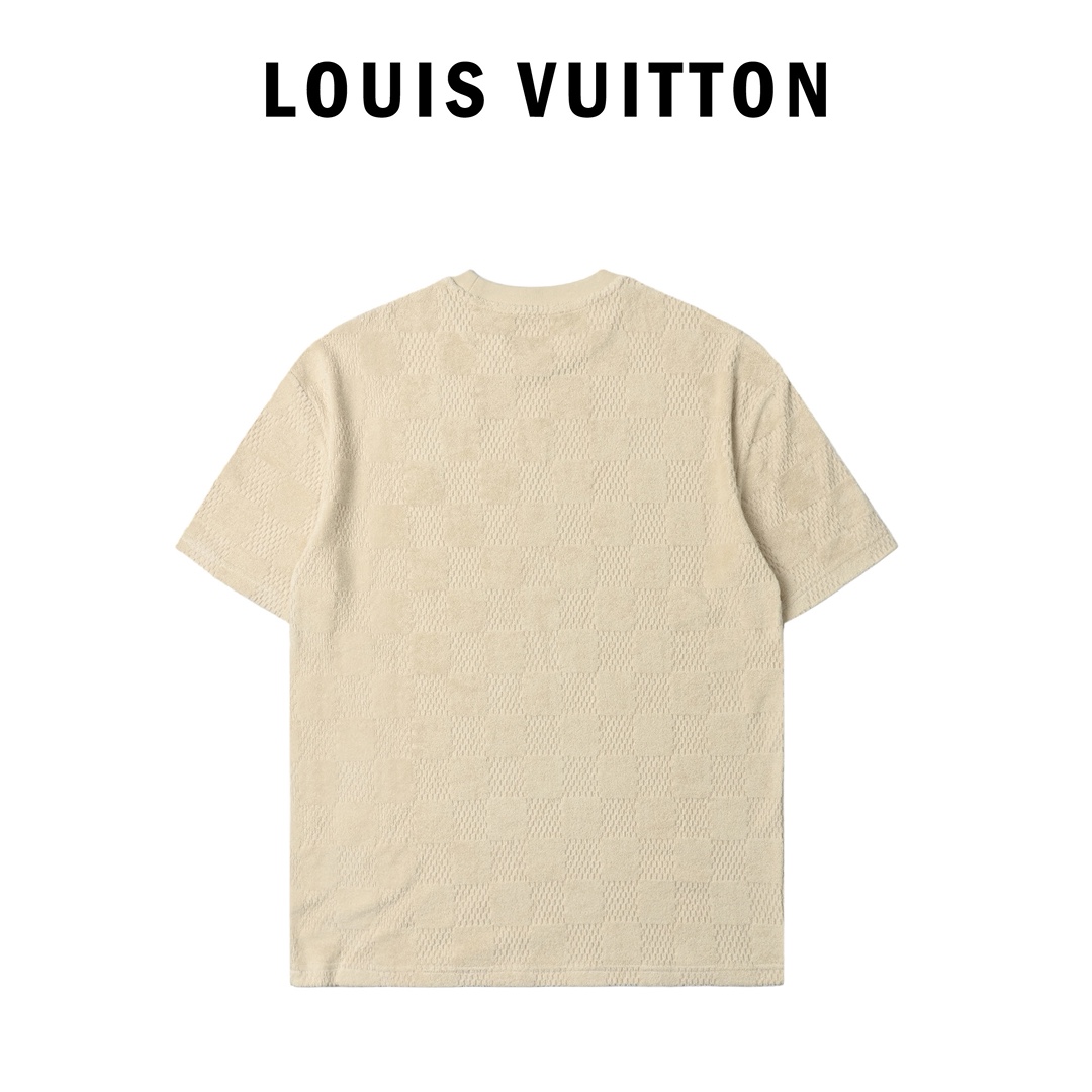 LOUIS VUITTON LV 棋盘格套装抽绳毛圈布短袖-Chinese UA Cheap High Quatity Brand Clothes Bags handbags Sneakers wholesale wholesaler seller from China Factory suppliers Fashion Clothing Shoes best Quality Beautiful Price LOUIS VUITTON LV 棋盘格套装抽绳毛圈布短袖