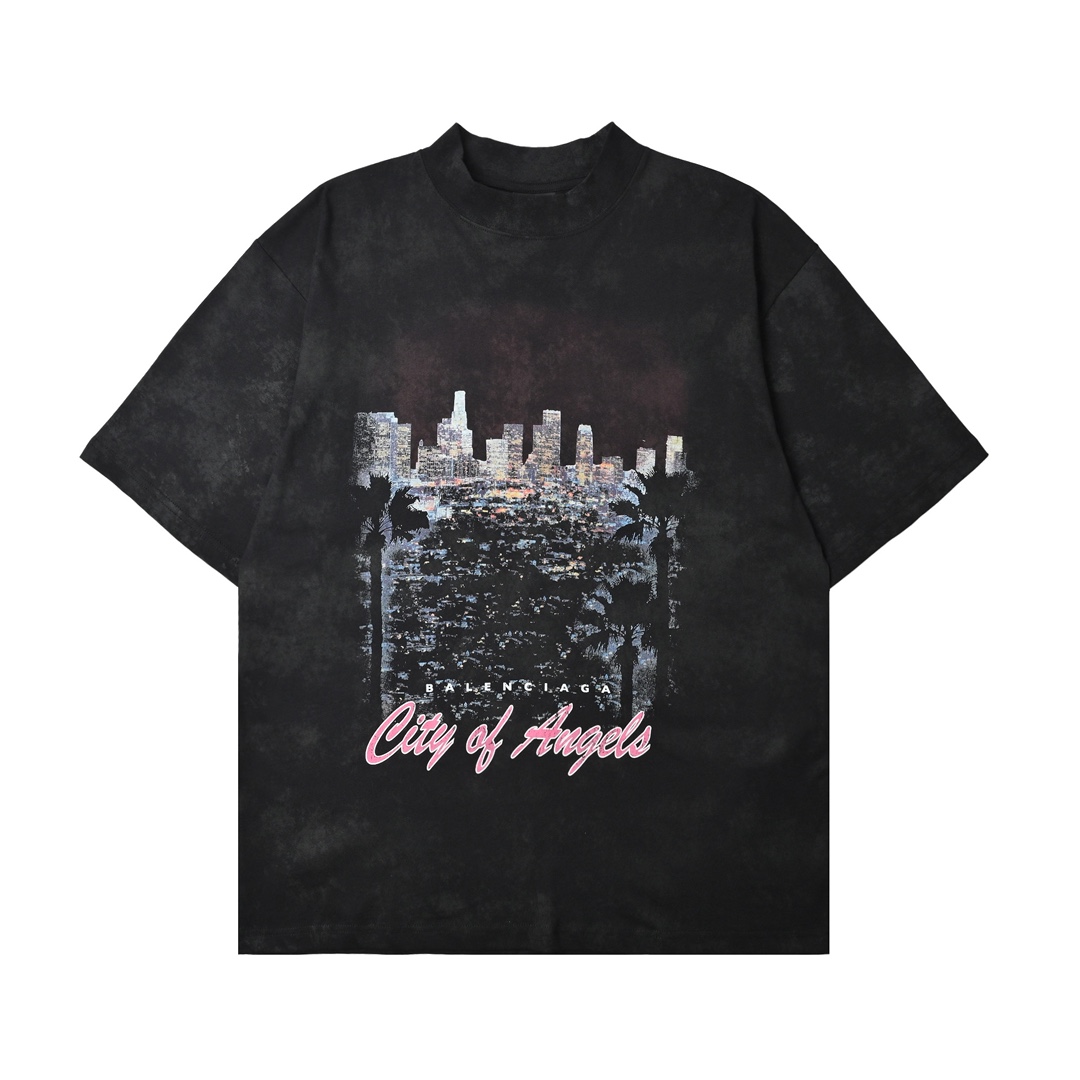 Balenciaga 巴黎世家 25ss 都市夜景印花短袖