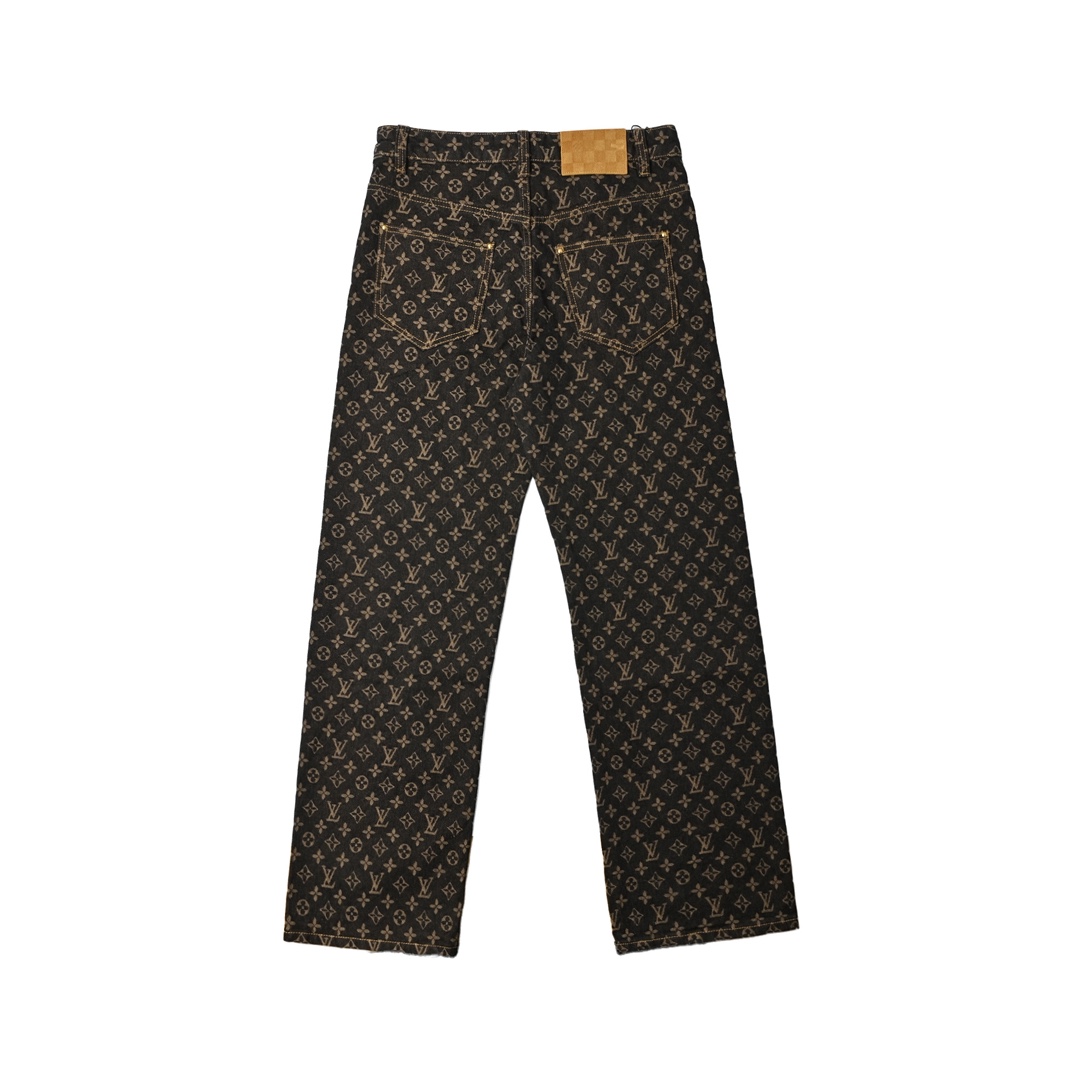 Louis Vuitton 路易威登 满印咖色牛仔裤-Chinese UA Cheap High Quatity Brand Clothes Bags handbags Sneakers wholesale wholesaler seller from China Factory suppliers Fashion Clothing Shoes best Quality Beautiful Price Louis Vuitton 路易威登 满印咖色牛仔裤