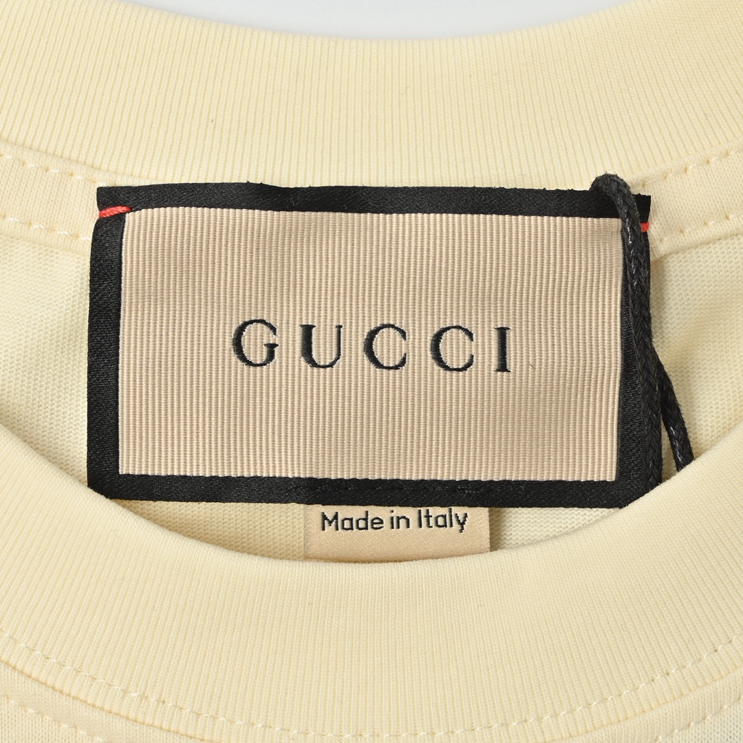 Gucci 古驰 卡通高克重短袖T恤-Chinese UA Cheap High Quatity Brand Clothes Bags handbags Sneakers wholesale wholesaler seller from China Factory suppliers Fashion Clothing Shoes best Quality Beautiful Price Gucci 古驰 卡通高克重短袖T恤