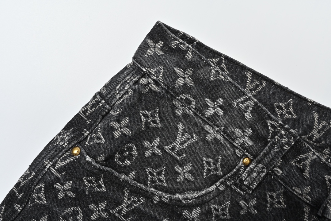 Louis Vuitton 路易威登 22FW 小红人破坏提花牛仔裤