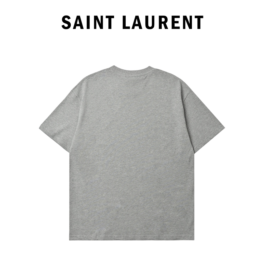 Saint laurent YSL圣罗兰 简约小刺绣字母短袖T恤