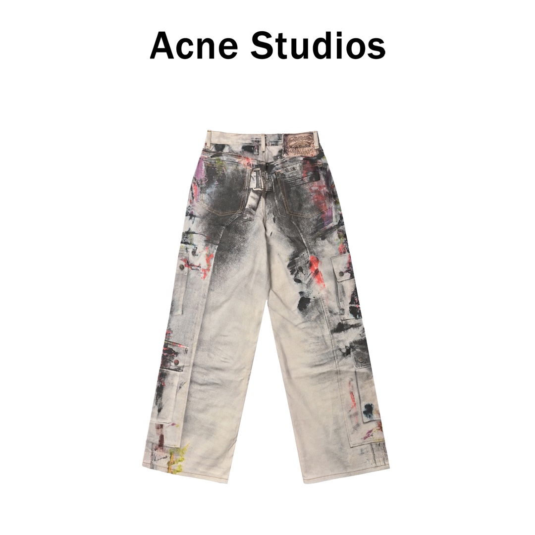 Acne Stuidios 泼墨套装工装牛仔裤