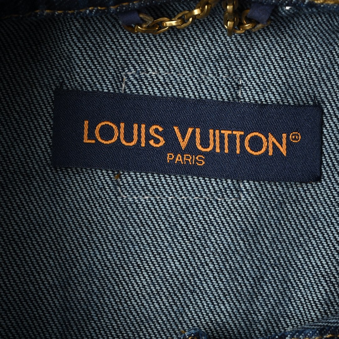 Louis Vuitton 路易威登 木轮花纹牛仔短袖衬衫