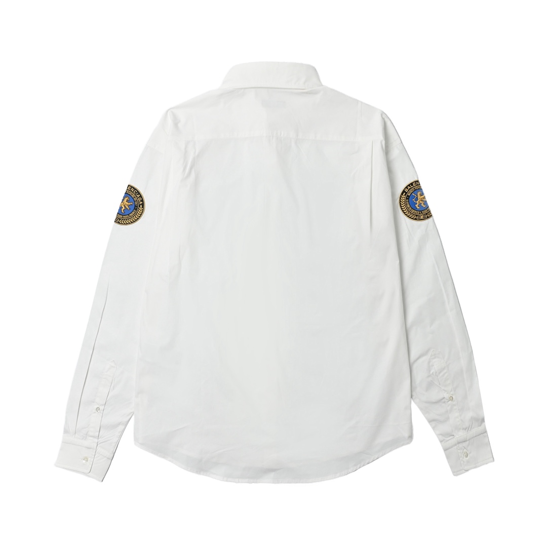 Balenciaga 巴黎世家 狮标刺绣曼联长袖衬衫