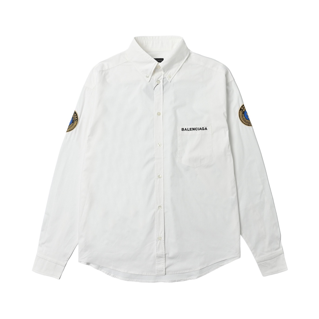 Balenciaga 巴黎世家 狮标刺绣曼联长袖衬衫