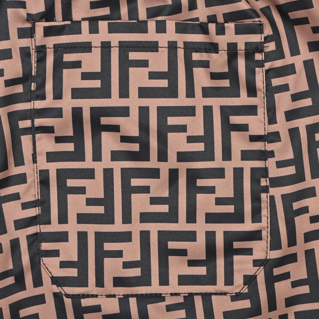 Fendi/芬迪 25ss 双F满印提花沙滩短裤