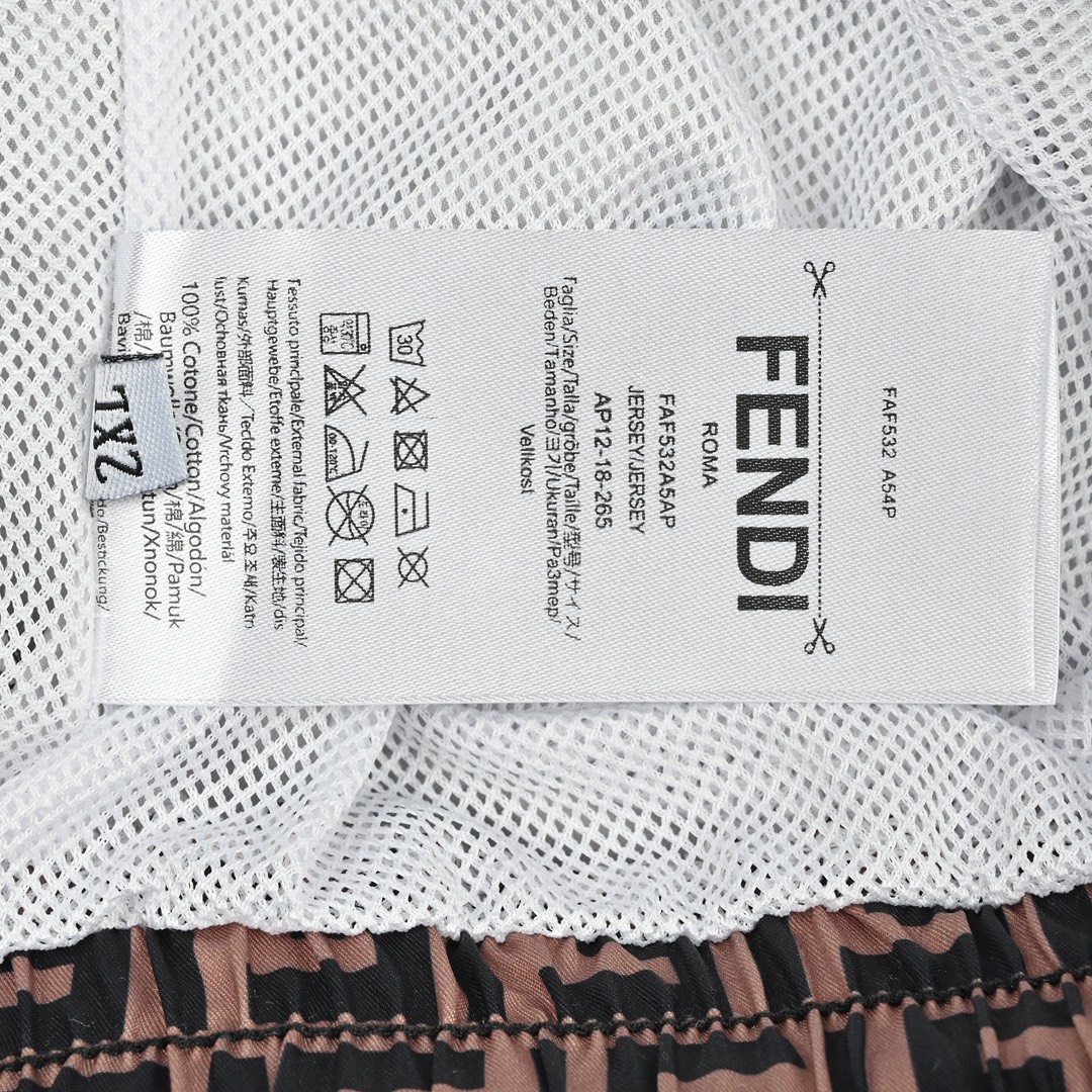 Fendi/芬迪 25ss 双F满印提花沙滩短裤
