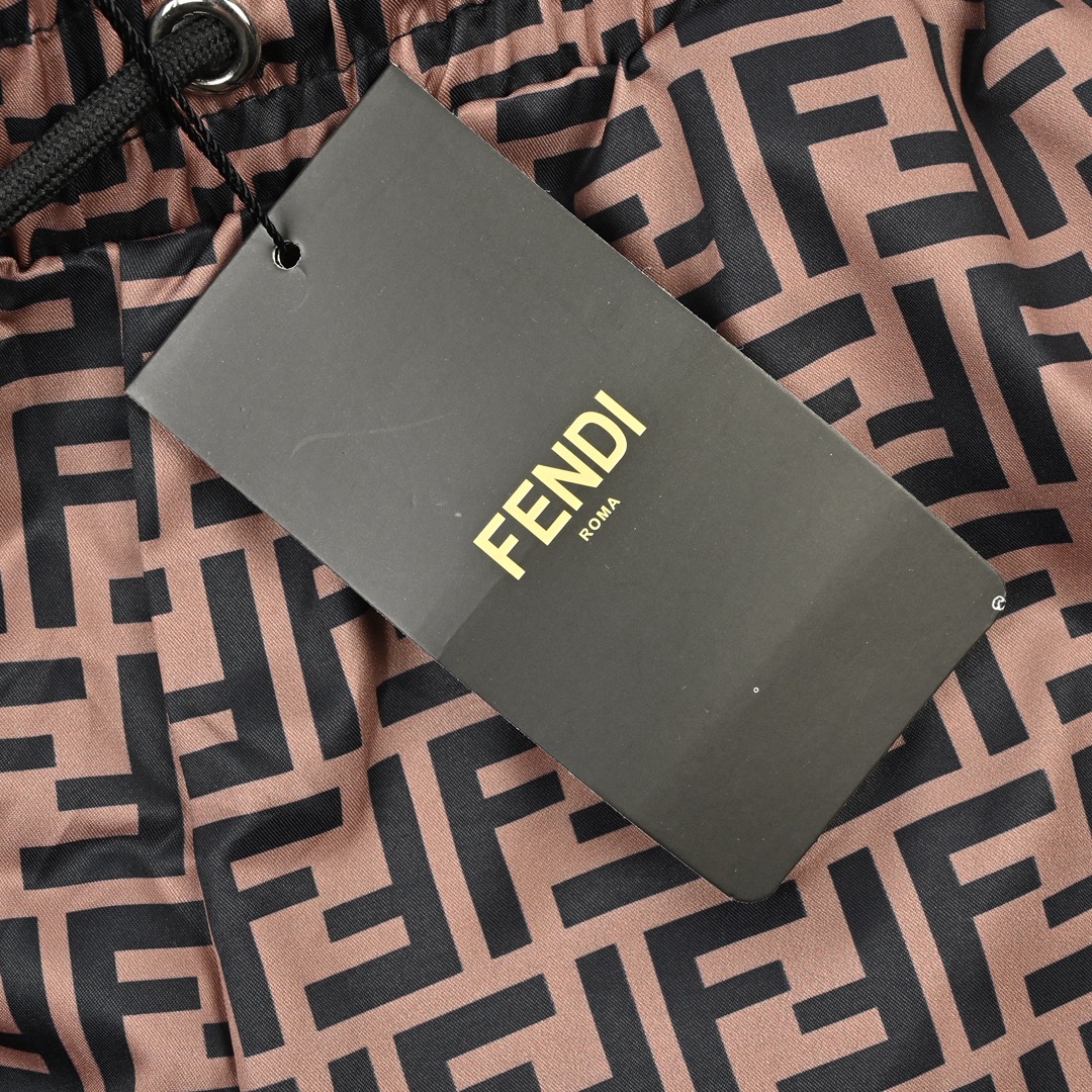 Fendi/芬迪 25ss 双F满印提花沙滩短裤