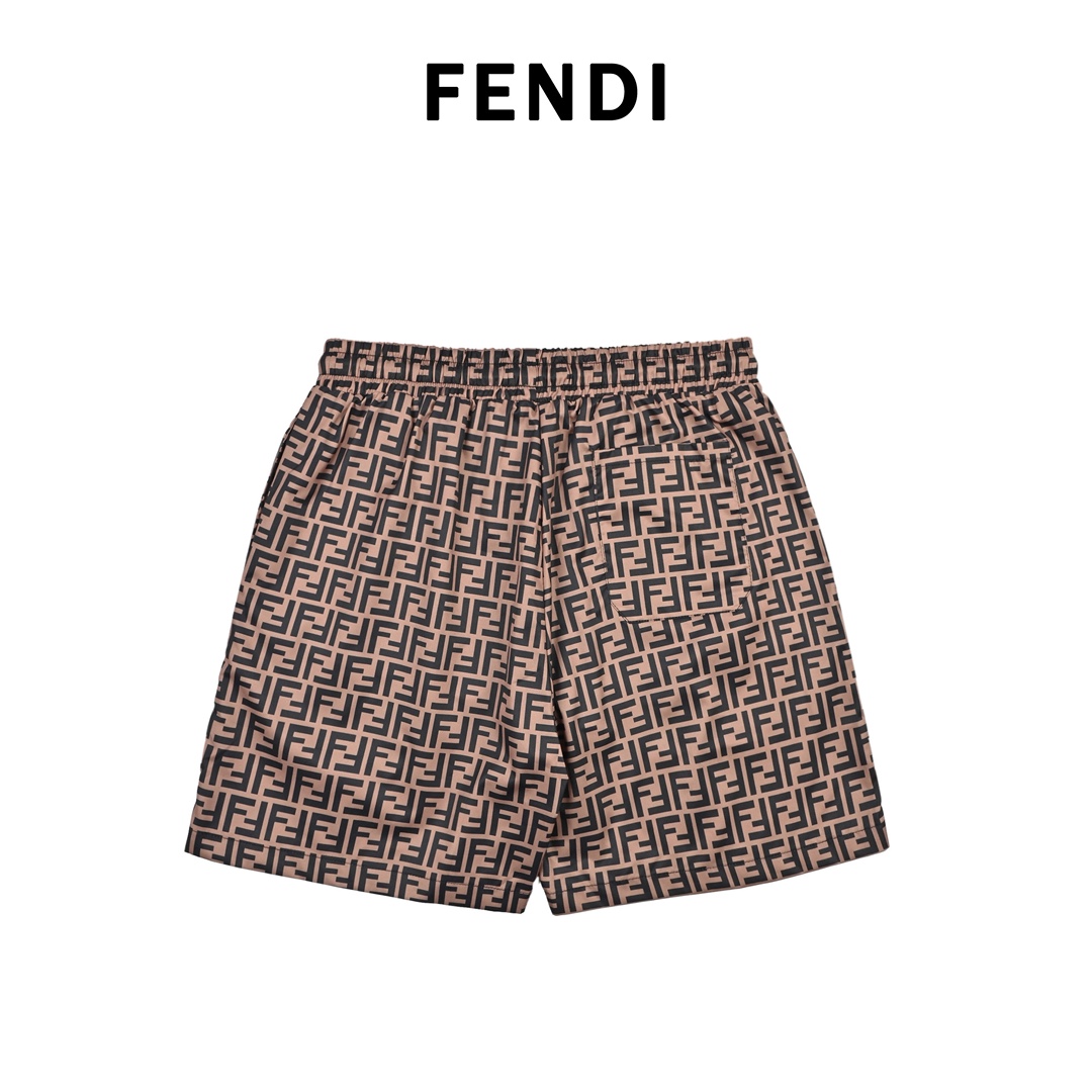 Fendi/芬迪 25ss 双F满印提花沙滩短裤